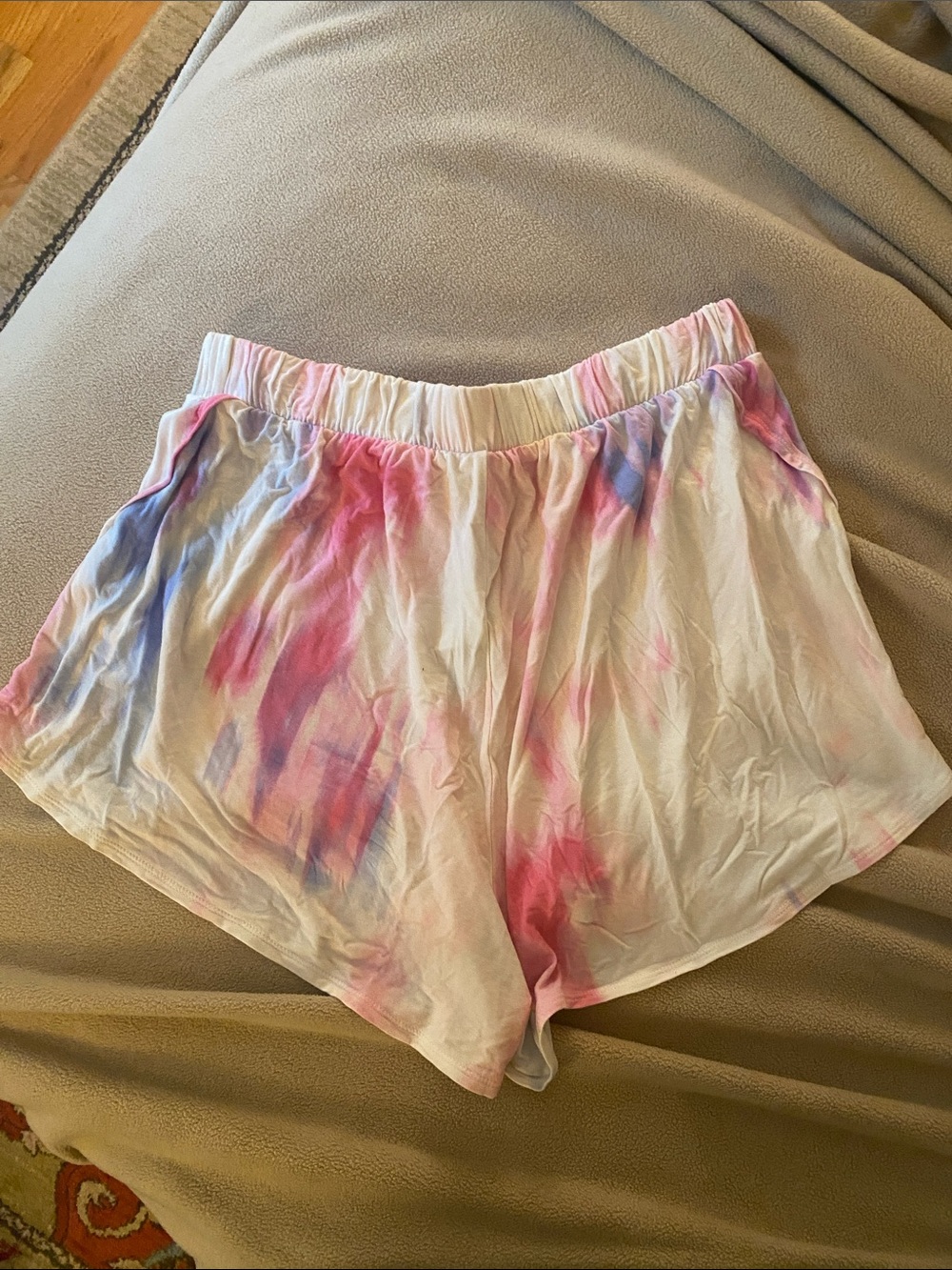 Old Navy Tie-Dye Lounge Shorts in Pink and Blue